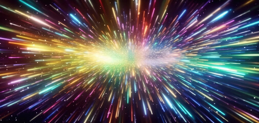 Fototapeta premium abstract motion light wave background template. Generative Ai