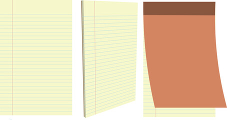 Notepad vector Narrow Ruled Notepad vector image