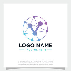  letter V initial for Techno modern logo icon vector template