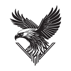 This is a Eagle Vector Silhouette, Eagle Vector Clipart, eagle Logo Concept.