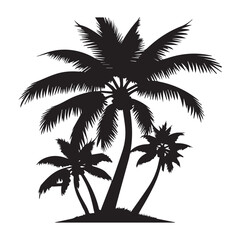 This is a coconut Tree Vector Silhouette, Palm Tree Vector Silhouette