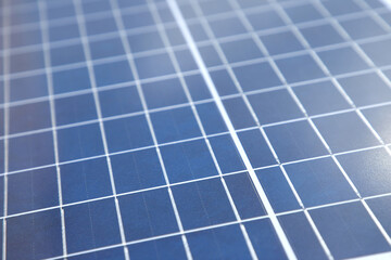 solar panel with sunlight is clean energy to reduce global warming