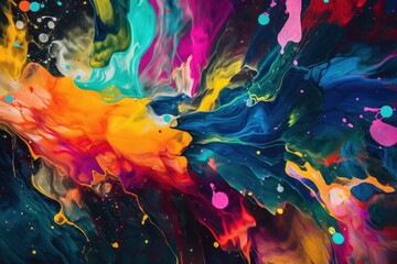 Abstract liquid or paint splatter background, Generative ai