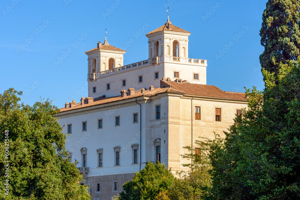 Wall mural Villa Medici on Pincian hill in Rome, Italy