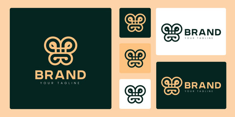 Gorilla Logo Set - a Logo in the Shape of a Gorilla Face with a Simple, Clean, Symmetrical Touch, Perfect for your Company or Organization that is Engaged in Animals or with Branding.