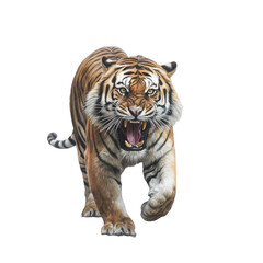 Tiger prowling transparent background