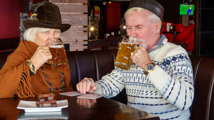 Cute couple elderly man and woman