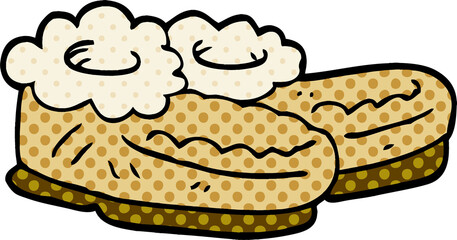 cartoon doodle comfy slippers