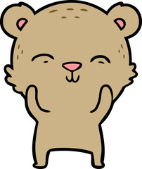happy cartoon bear