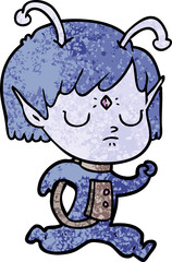 cartoon alien girl