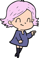 cartoon friendly girl