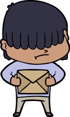 cartoon boy with untidy hair