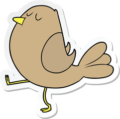 sticker of a cartoon bird