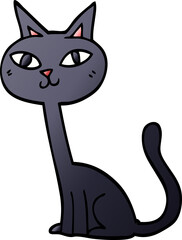 cartoon doodle cat