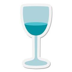 wine glass sticker