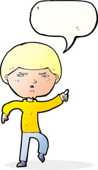 cartoon annoyed man with speech bubble