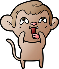 crazy cartoon monkey