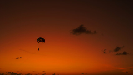 Red purple orange blue pink sunset sky cloud Red purple cloudscape background Dark red purple sunset sky cloud  background day night Dramatic sunset sky Patong Phuket Thailand.