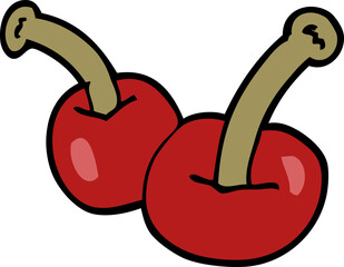 cartoon doodle cherry
