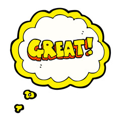 GREAT! freehand drawn thought bubble cartoon symbol