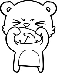 angry cartoon bear