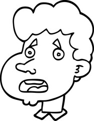 Obraz premium cartoon shocked man