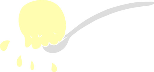 flat color illustration of scoop of icecream