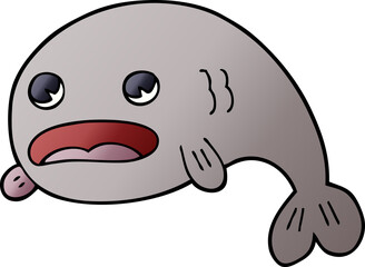 cartoon doodle of a fish