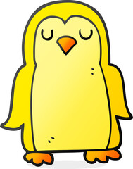 freehand drawn cartoon bird