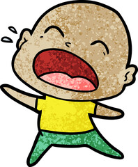 cartoon shouting bald man