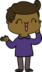 cartoon laughing boy