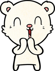 happy cartoon polar bear