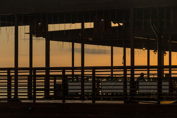 sunset on the pier