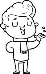 Fototapeta premium happy cartoon man