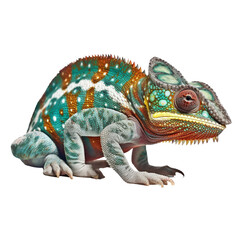 Obraz premium chameleon isolated on transparent background cutout