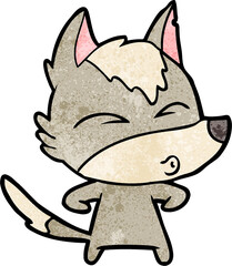 cartoon wolf whistling
