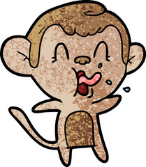 crazy cartoon monkey
