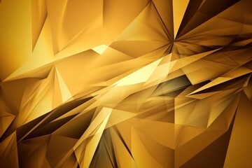 Abstract yellow and brown background with sharp angles, Generative ai