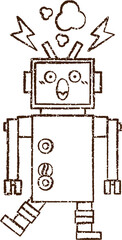 Robot Charcoal Drawing