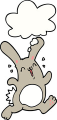 cartoon rabbit with thought bubble