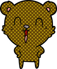 happy laughing cartoon bear