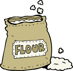 cartoon bag of flour