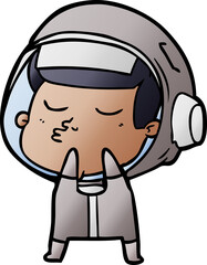 cartoon confident astronaut © lineartestpilot