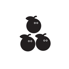 Fruit Mandarin Orange Solid Icon