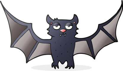 freehand drawn cartoon halloween bat