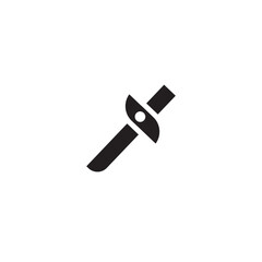 Chinese Knife Sword Solid Icon