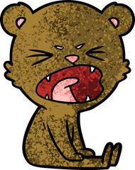angry cartoon bear