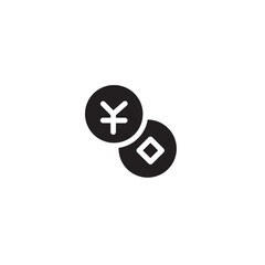 Obraz premium Coin Chinese Money Solid Icon