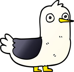 cartoon doodle seagull