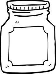line drawing cartoon empty jar